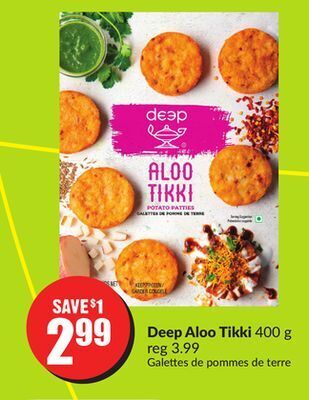 FreshCo Deep aloo tikki 400 g offer