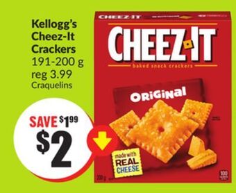 FreshCo Kellogg's cheez-it crackers 191-200 g offer