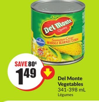 FreshCo Del monte vegetables 341-398 ml offer