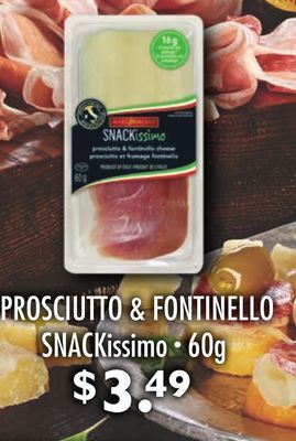 FreshCo Prosciutto & fontinello snackissimo 60g offer