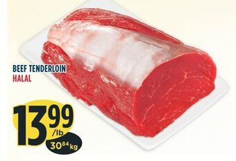 Marché Adonis Beef tenderloin halal offer