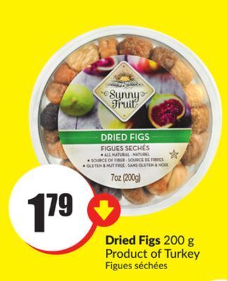 FreshCo Dried figs 200 g product of turkey offer