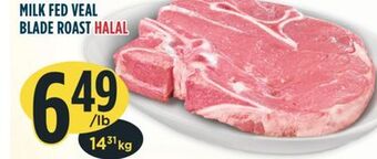 Marché Adonis Milk fed veal blade roast halal offer