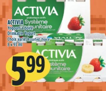 Marché Adonis Activia drinkable yogurt offer