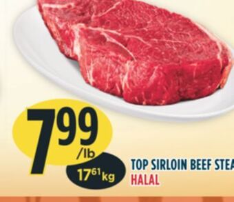 Marché Adonis Top sirloin beef steak halal offer
