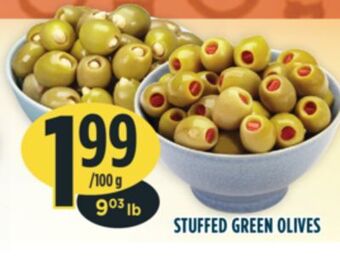 Marché Adonis Stuffed green olives offer