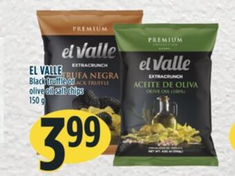Marché Adonis El valle black truffle or olive oil salt chips offer