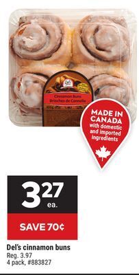 Giant Tiger Del's cinnamon buns offer