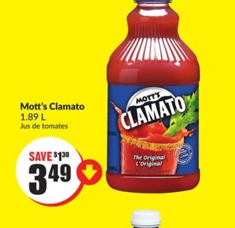 Chalo FreshCo Mott's clamato 1.89 l offer