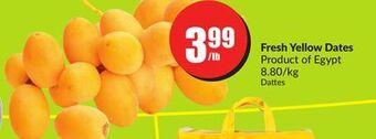 Chalo FreshCo Fresh yellow dates product of egypt 8.80/kg offer