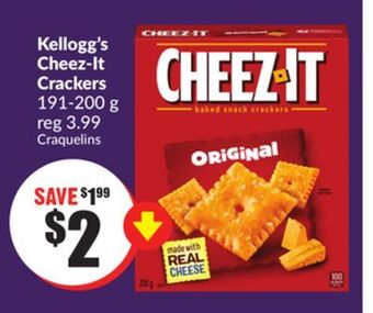 Chalo FreshCo Kellogg's cheez-it crackers 191-200 g offer