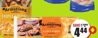 Chalo FreshCo Armstrong cheese bars 400 g armstrong shreds 320 g offer