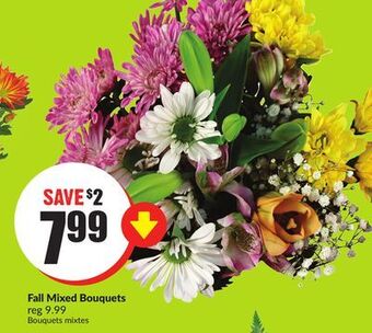 Chalo FreshCo Fall mixed bouquets offer