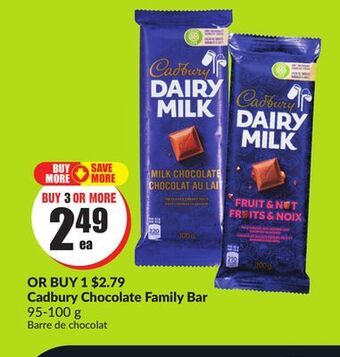Chalo FreshCo Cadbury chocolate family bar 95-100 g offer