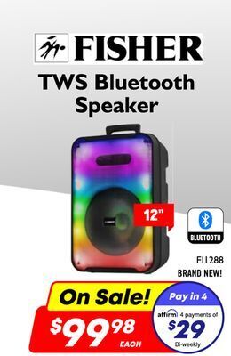 Factory Direct Fisher 12 tws bluetooth speaker offer