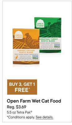 Petvalu Open farm wet cat food offer