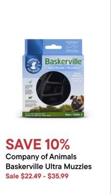 Petvalu Company of animals baskerville ultra muzzles offer