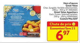 Walmart Great value appetizers offer