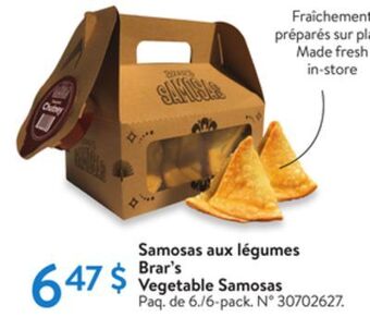 Walmart Vegetable samosas offer