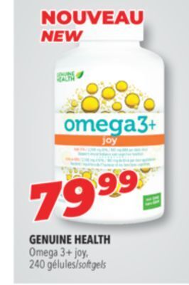 Familiprix Genuine health omega 3+ joy offer
