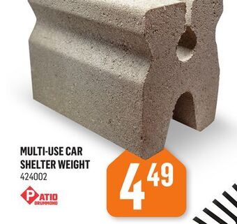 Canac Multi-use car shelter weight offer