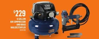 Canac 6-gallon air compressor and brad nailer/stapler offer