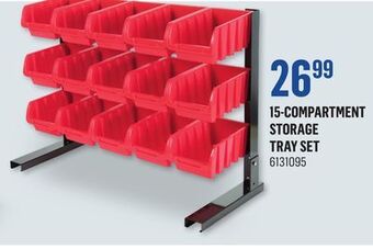 Canac 15-compartment storage tray set offer