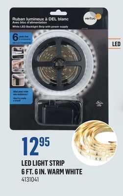Canac Led light strip 6 ft. 6 in. warm white offer