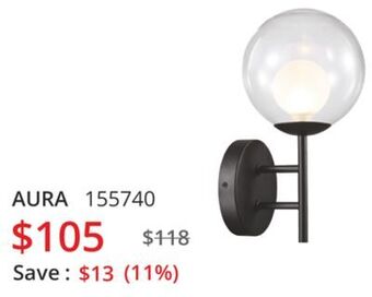 Multi Luminaire Aura wall sconce offer