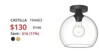 Multi Luminaire Castilla ceiling light offer