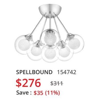 Multi Luminaire Spellbound ceiling light offer