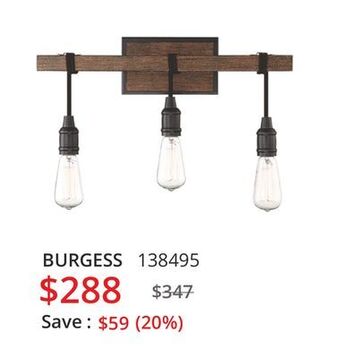 Multi Luminaire Bathroom lighting burgess offer