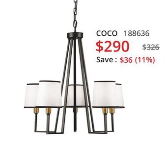 Multi Luminaire Coco chandelier offer