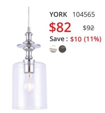 Multi Luminaire York simple pendant light offer