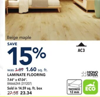 RONA Laminate flooring 7.44 x 47.04 offer