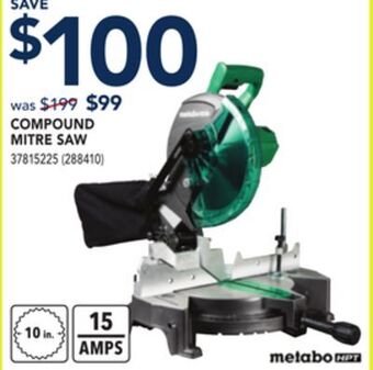 RONA Metabo hpt compound mitre saw offer