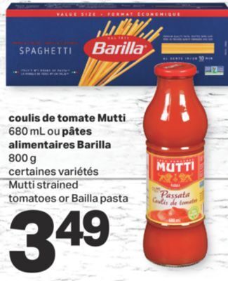 L'Intermarché Coulis de tomate mutti 680 ml ou pâtes alimentaires barilla 800 g offer