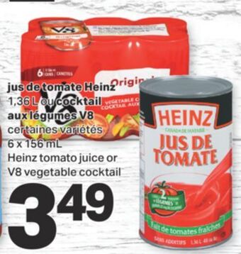 L'Intermarché Jus de tomate 1,36 l ou cocktail aux légumes v8 certaines variétés 6 x 156 ml offer