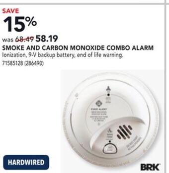 RONA Brk smoke and carbon monoxide combo alarm offer