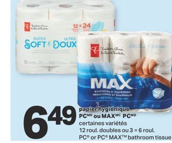 L'Intermarché Papier hygiénique, 12 roul. doubles ou 3 = 6 roul offer