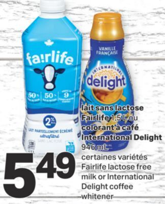 L'Intermarché Lait sans lactose 1,5 l ou colorant à café 946 ml offer