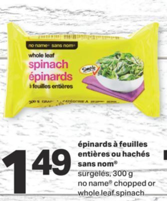 L'Intermarché Épinards à feuilles entières ou hachés 300 g offer