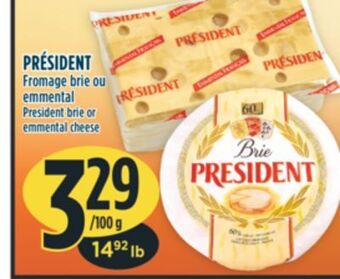 Marché Adonis Président fromage brie ou emmental offer