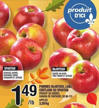 Marche Ami Pommes mcintosh, lobo, cortland ou spartan | apples offer