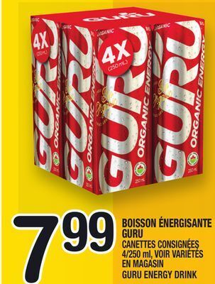 Marche Ami Boisson énergisante guru | guru energy drink offer