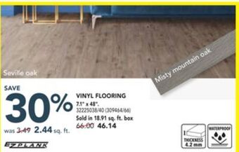 Réno Dépôt Ezplank vinyl flooring offer