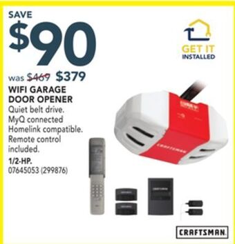 Craftsman wifi garage door opener