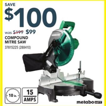 Réno Dépôt Metabo hpt compound mitre saw offer