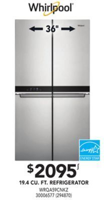 Réno Dépôt Whirlpool 19.4 cu. ft. refrigerator offer