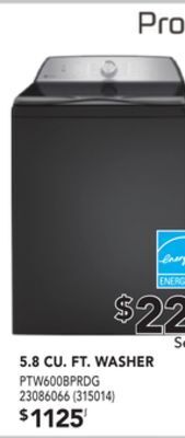 Réno Dépôt Ge 5.8 cu. ft. washer offer